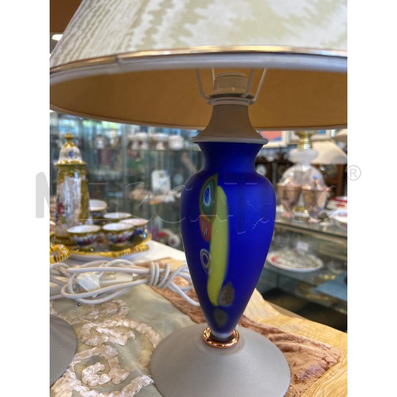 TRIS LAMPADE LAVORAZIONE MURANO VETRO BLU  | Mercatino dell'Usato Colleferro 2