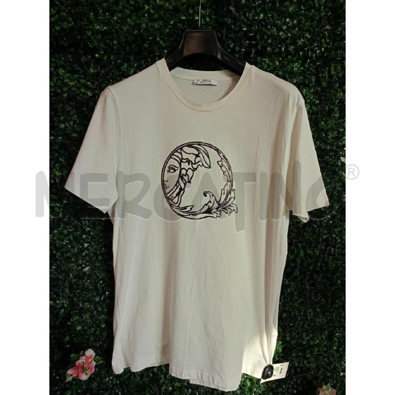 T SHIRT DONNA VERSACE BIANCA RICAMO CENTRALE  | Mercatino dell'Usato Colleferro 1