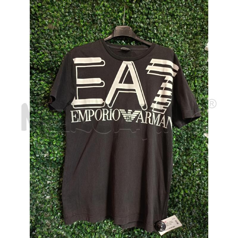 T SHIRT UOMO EMPORIO ARMANI NERA SCRITTE BIA | Mercatino dell'Usato Colleferro 1