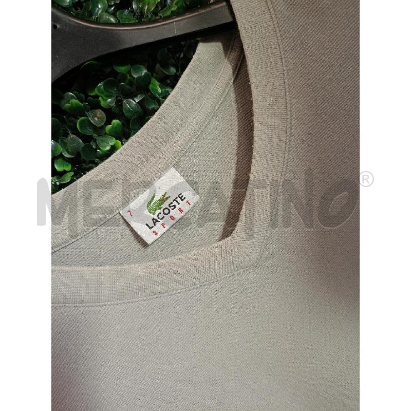 T SHIRT UOMO LACOSTE GRI SCOLLO V | Mercatino dell'Usato Colleferro 2