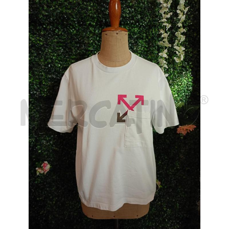 T SHIRT UOMO OFF WHITE BIA FUXIA  | Mercatino dell'Usato Colleferro 1
