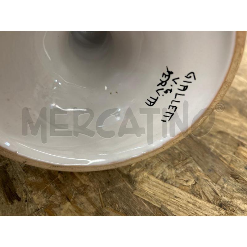 VASO ANFORA GIALLETTI DERUTA ROSSA ORO DISEGNI BIANCHI | Mercatino dell'Usato Colleferro 3