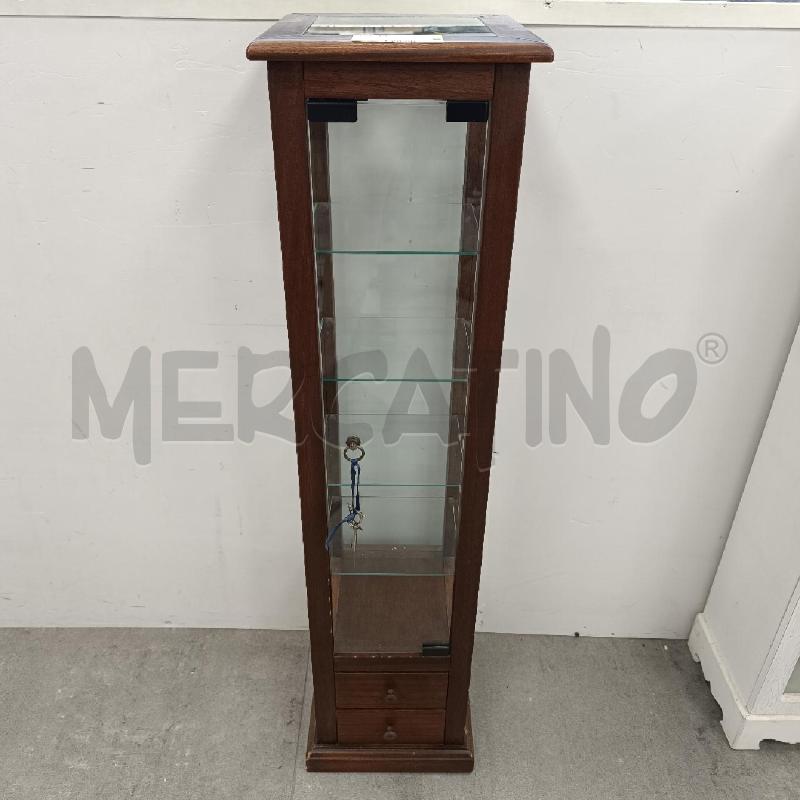 VETRINETTA COLONNINA LEGNO ARTE POVERA RIPIANI VETRO | Mercatino dell'Usato Colleferro 1