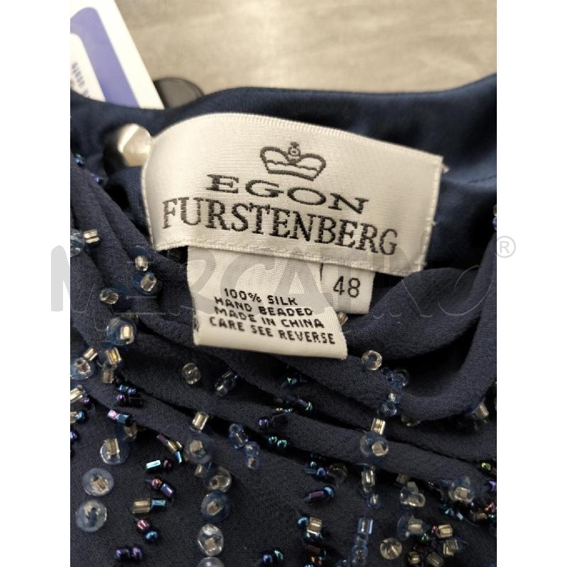 ABITO DONNA FURSTENBERG BLU PERLINE | Mercatino dell'Usato Roma portonaccio 3