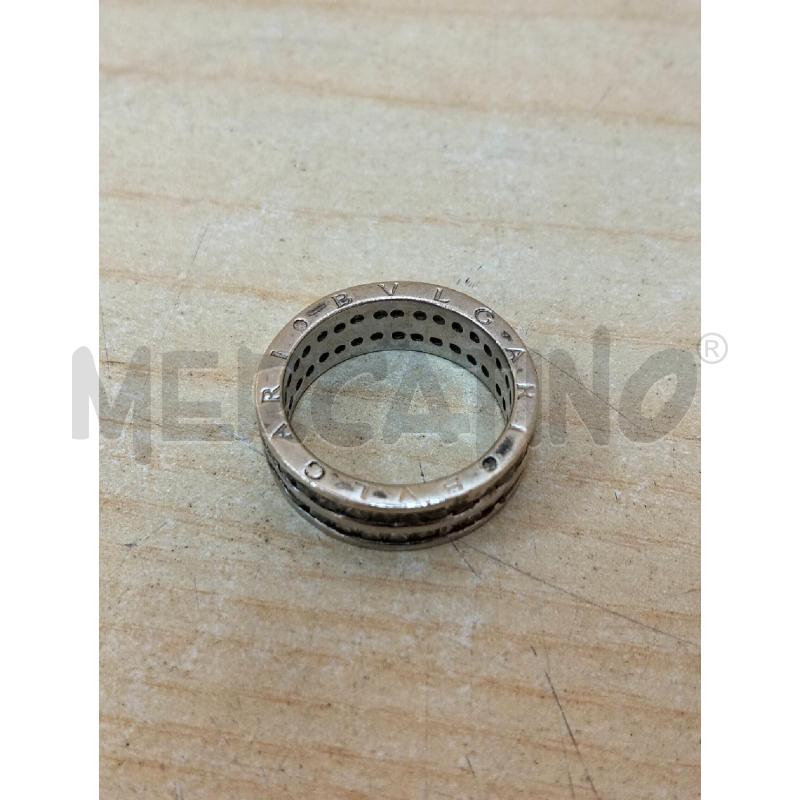 ANELLO DONNA ARG BULGARI DUE FILE STRASS | Mercatino dell'Usato Roma portonaccio 1
