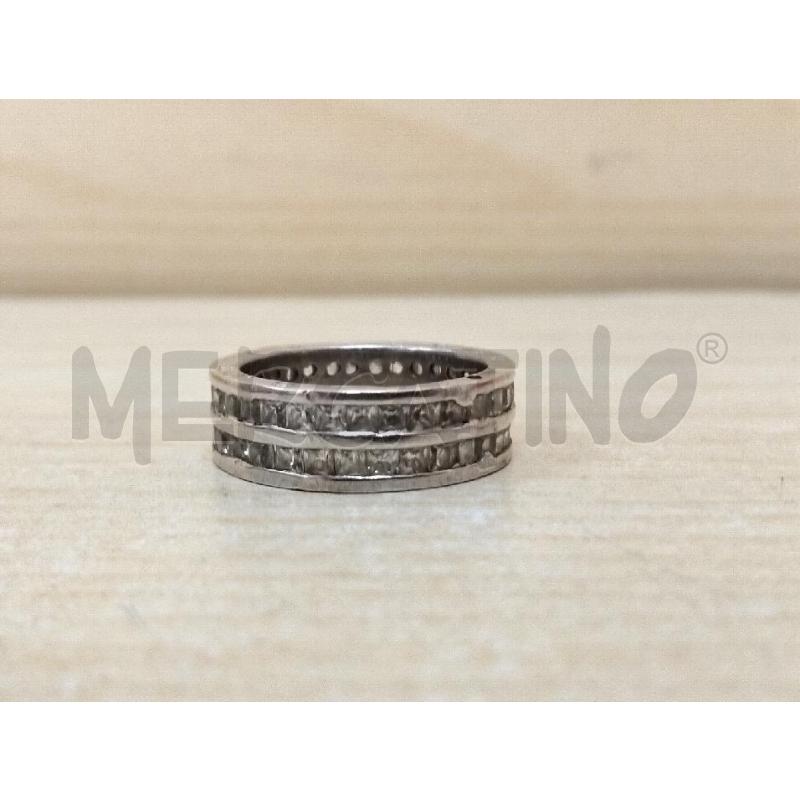 ANELLO DONNA ARG BULGARI DUE FILE STRASS | Mercatino dell'Usato Roma portonaccio 2