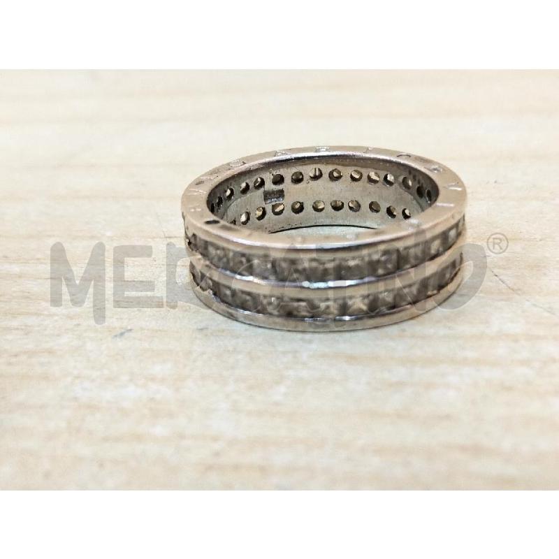 ANELLO DONNA ARG BULGARI DUE FILE STRASS | Mercatino dell'Usato Roma portonaccio 3