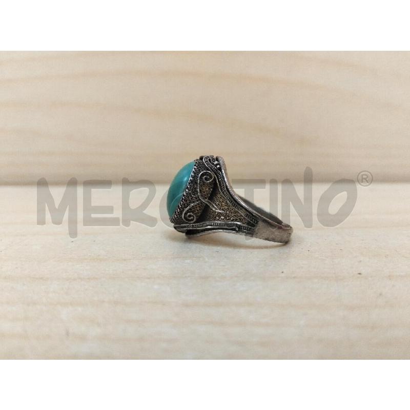 ANELLO DONNA ARG FILIGRANA PIETRA AZZ | Mercatino dell'Usato Roma portonaccio 2