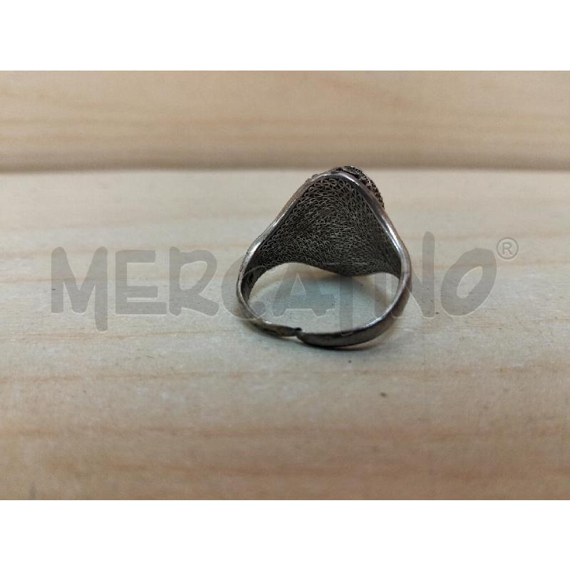 ANELLO DONNA ARG FILIGRANA PIETRA AZZ | Mercatino dell'Usato Roma portonaccio 3
