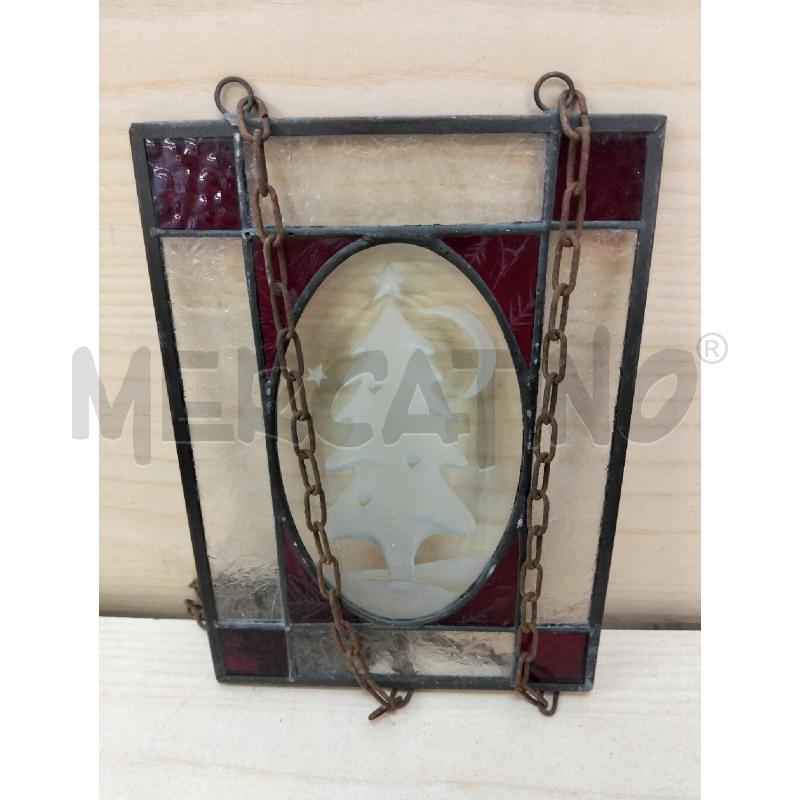 APPENDINO NATALIZIO CON ALBERELLO VETRO TIPO TIFFANY | Mercatino dell'Usato Roma portonaccio 2