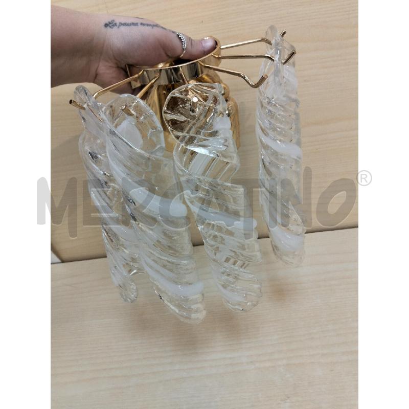 APPLIQUE COPPIA SPIRALI VETRO MURANO (1 SPIRALE MANCANTE) | Mercatino dell'Usato Roma portonaccio 4