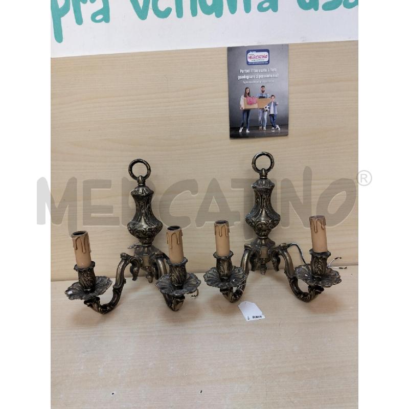 APPLIQUE OTTONE COPPIA | Mercatino dell'Usato Roma portonaccio 1