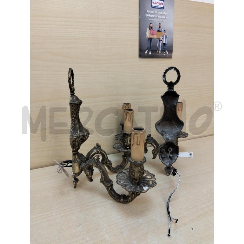 APPLIQUE OTTONE COPPIA | Mercatino dell'Usato Roma portonaccio 5