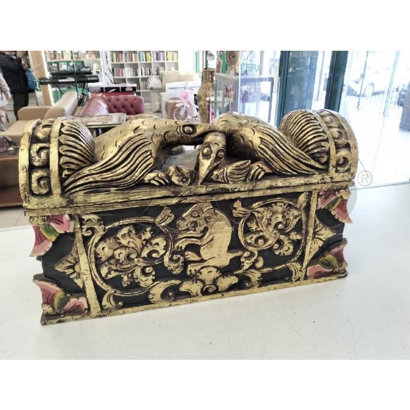 BAULETTO BALINESE LEGNO INTARSIATO | Mercatino dell'Usato Roma portonaccio 1