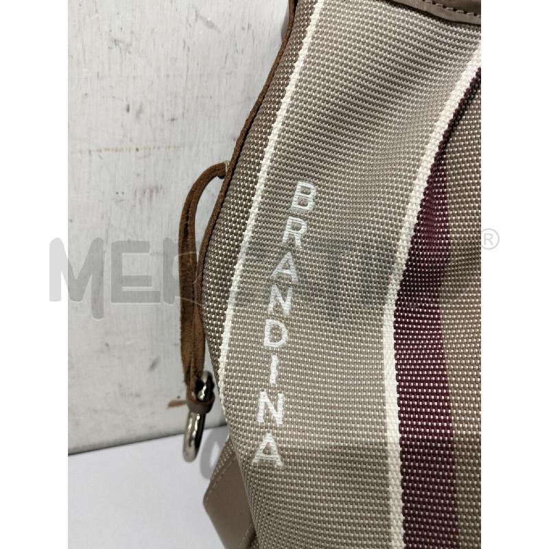 BORSA DONNA BRANDINA GRIGIA CN RIGHE DIFETTO   | Mercatino dell'Usato Roma portonaccio 2