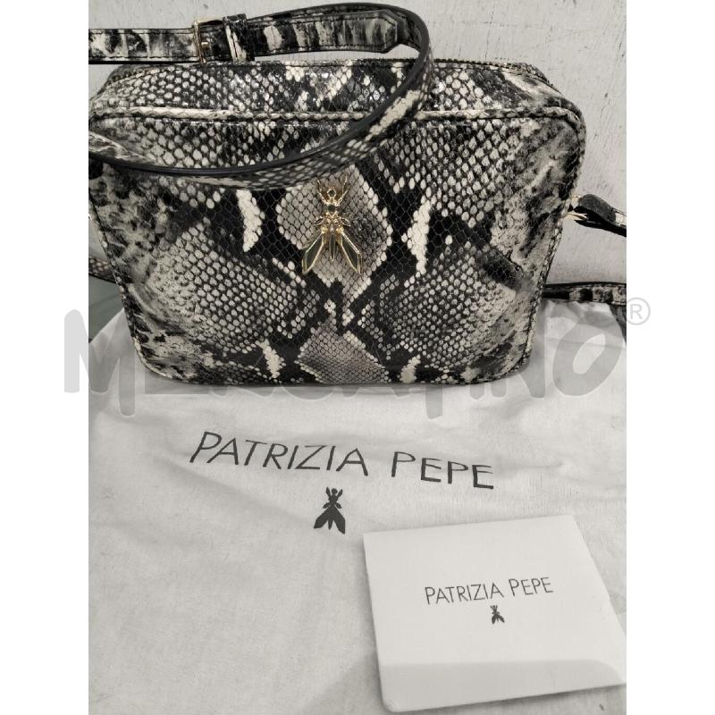 BORSA DONNA PATRIZIA PEPE GRIGIO MACULATA | Mercatino dell'Usato Roma portonaccio 1