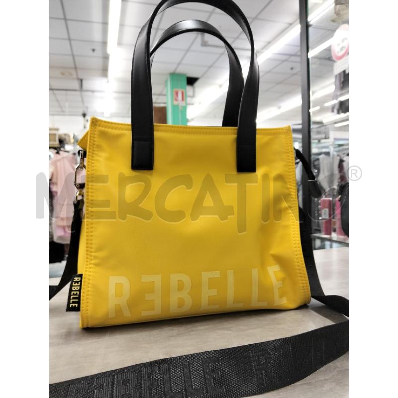 BORSA REBELLE GIALLA NERA ACETATA | Mercatino dell'Usato Roma portonaccio 1