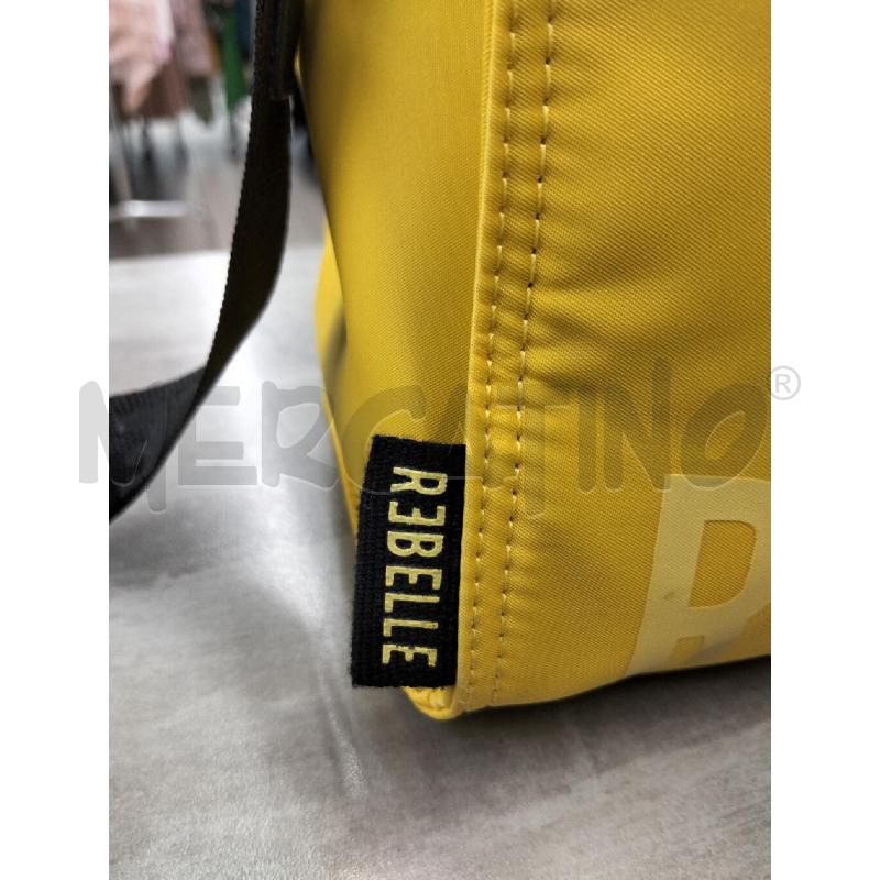 BORSA REBELLE GIALLA NERA ACETATA | Mercatino dell'Usato Roma portonaccio 2