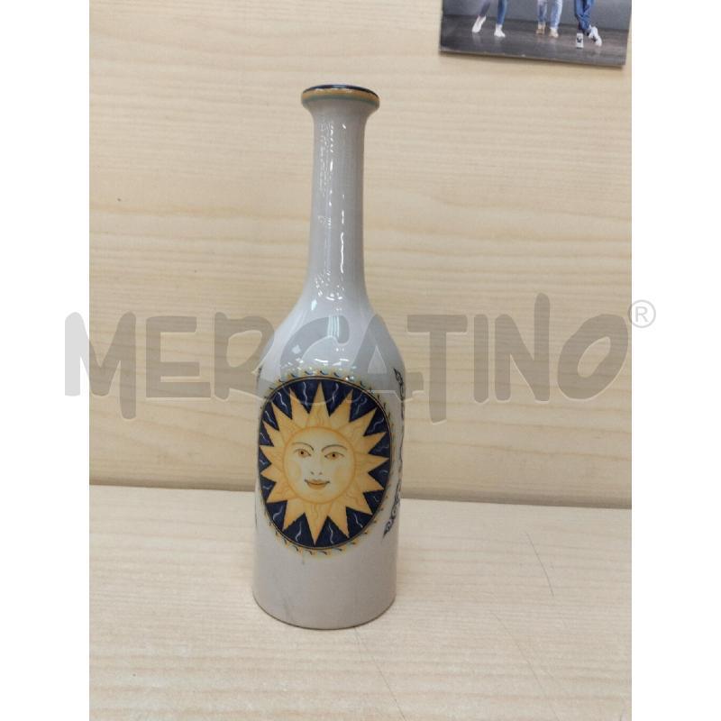 BOTTIGLIA CON SOLE CERAMICA CASTELLI | Mercatino dell'Usato Roma portonaccio 1