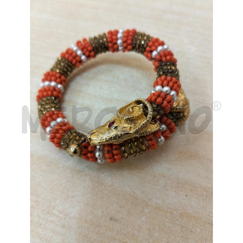 BRACCIALE TESTE ARIETE DORATA BRILLANTINO ROSSO 1 MANCA | Mercatino dell'Usato Roma portonaccio 2
