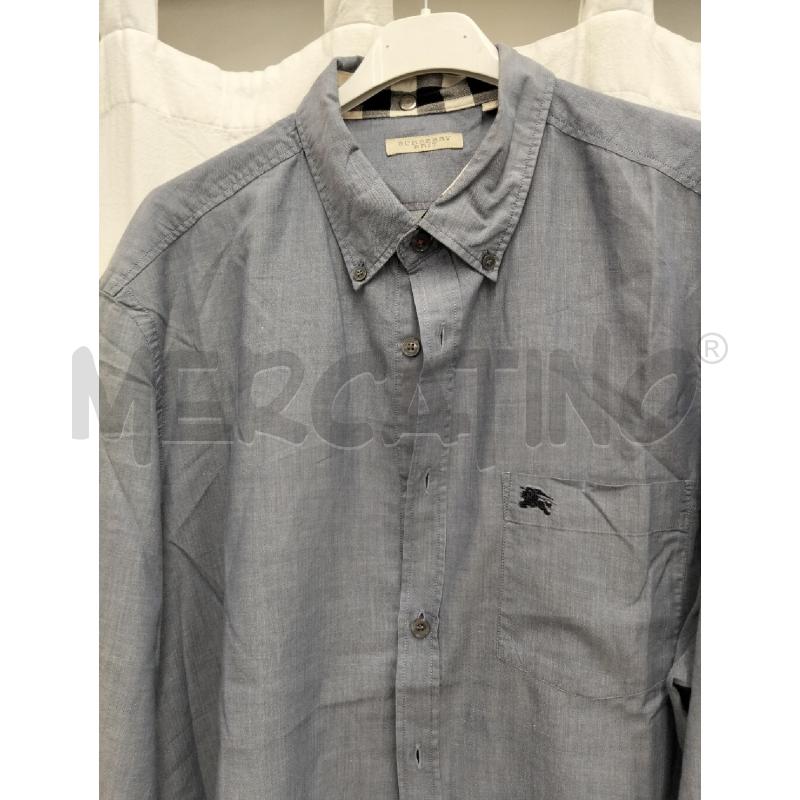 CAMICIA UOMO BURBERY AZZURRO | Mercatino dell'Usato Roma portonaccio 1