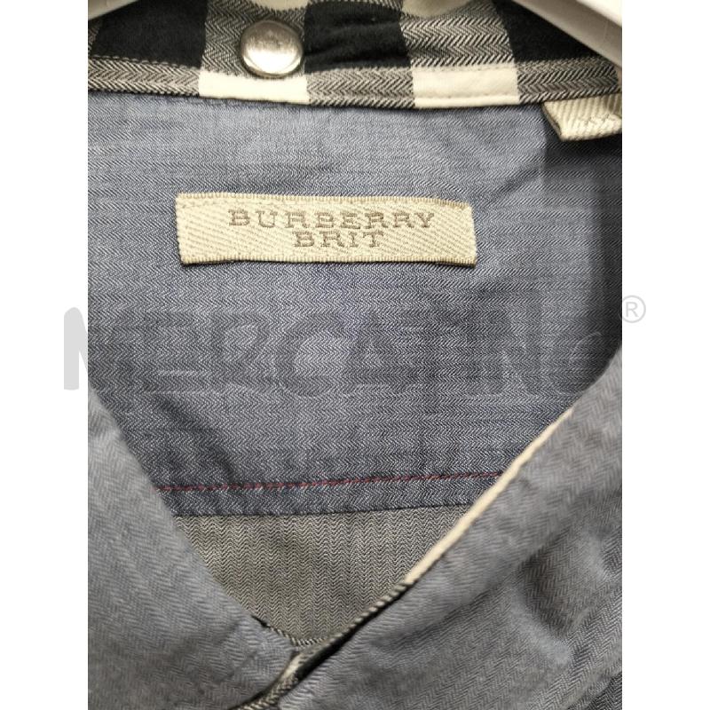CAMICIA UOMO BURBERY AZZURRO | Mercatino dell'Usato Roma portonaccio 2