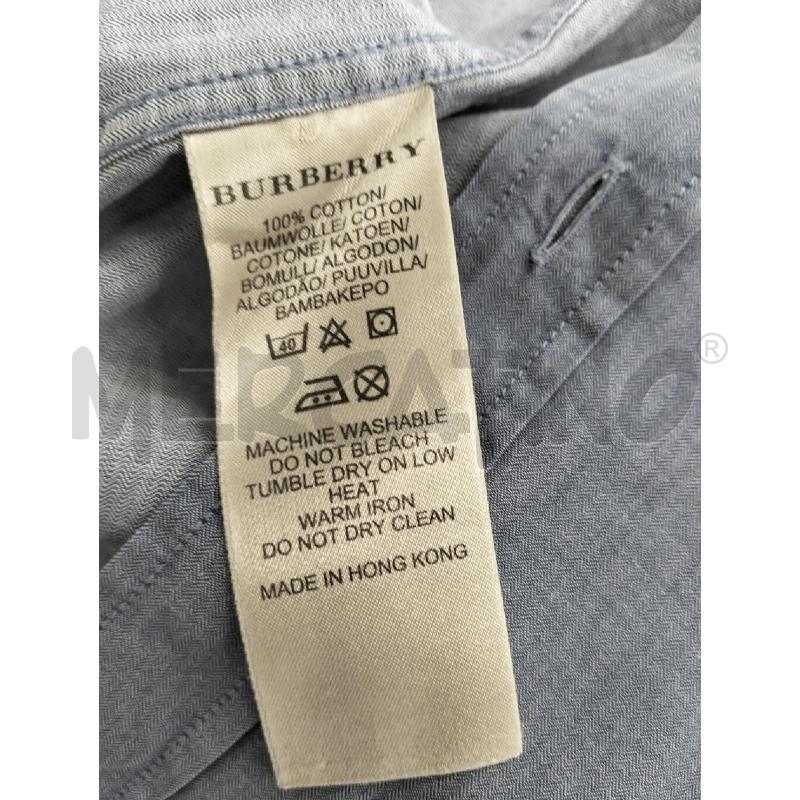 CAMICIA UOMO BURBERY AZZURRO | Mercatino dell'Usato Roma portonaccio 4