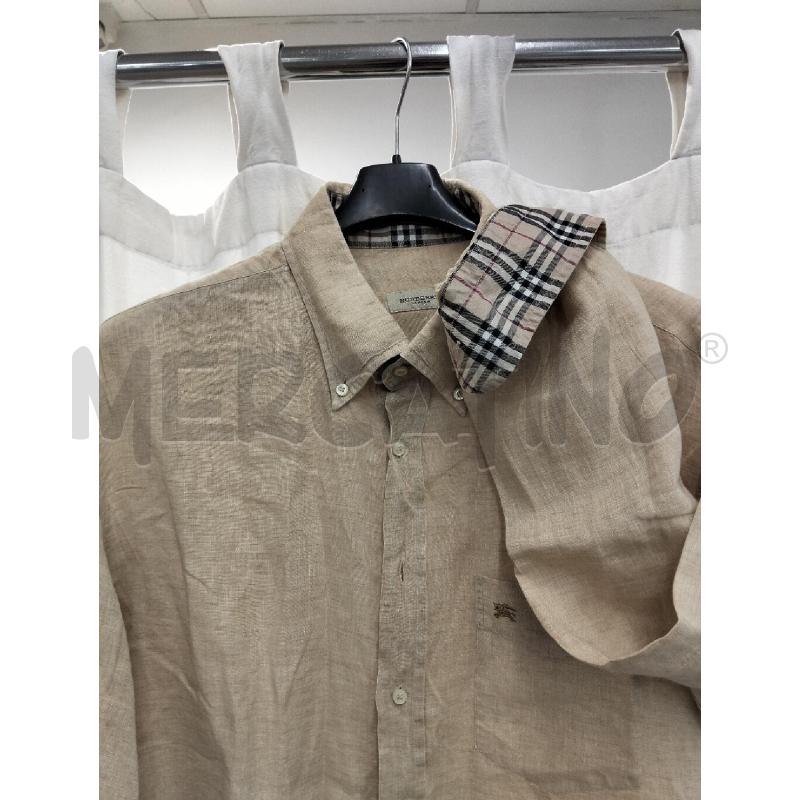 CAMICIA UOMO BURBERY BEIGE | Mercatino dell'Usato Roma portonaccio 2
