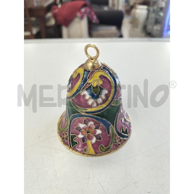 CAMPANELLA CLOISONNE ROSA GIALLA | Mercatino dell'Usato Roma portonaccio 1