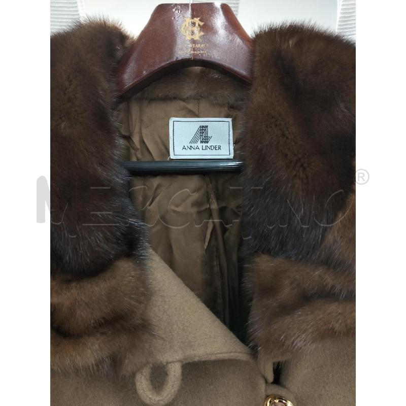 CAPPOTTO DONNA ANNA LINDER CN COLO VISONE | Mercatino dell'Usato Roma portonaccio 2