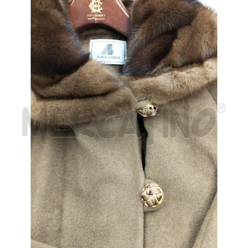 CAPPOTTO DONNA ANNA LINDER CN COLO VISONE | Mercatino dell'Usato Roma portonaccio 4