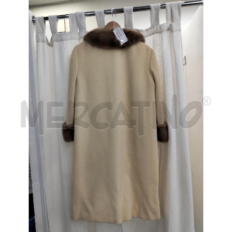 CAPPOTTO DONNA MELITA LANA E VISONE MIELE | Mercatino dell'Usato Roma portonaccio 3
