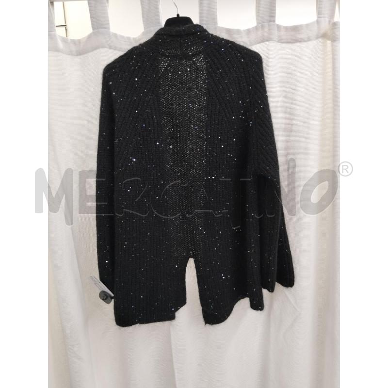 CARDIGAN DONNA MATTEINI NERO PAILETTES | Mercatino dell'Usato Roma portonaccio 3