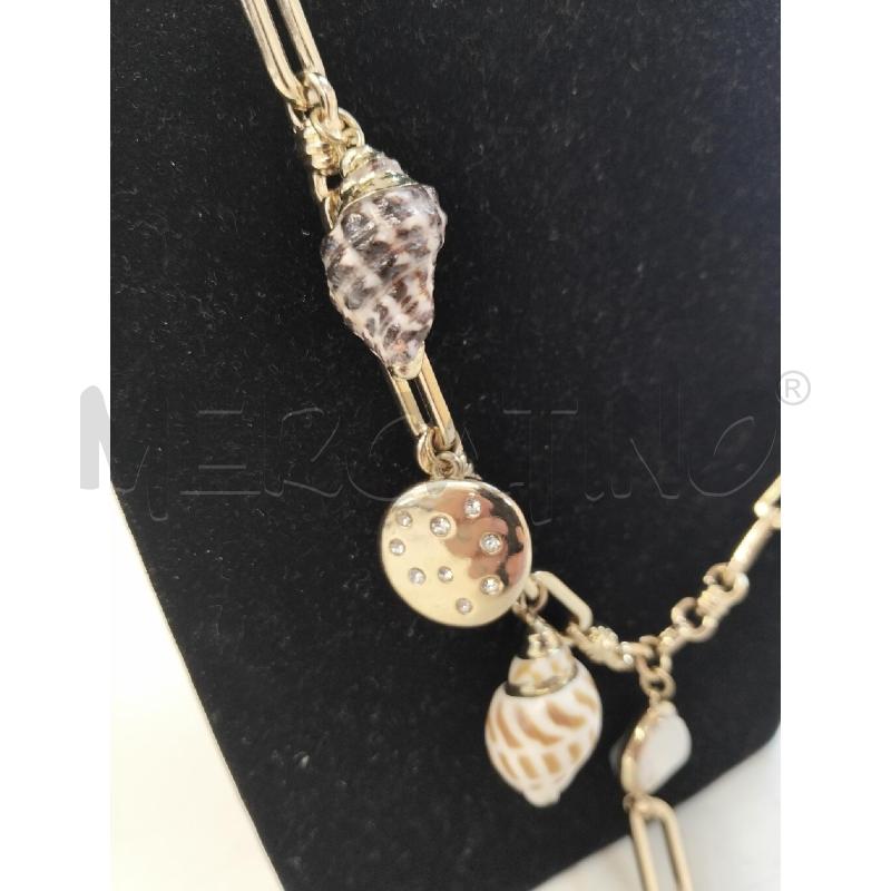 COLLANA DORATA CN CONCHIGLIE  | Mercatino dell'Usato Roma portonaccio 3