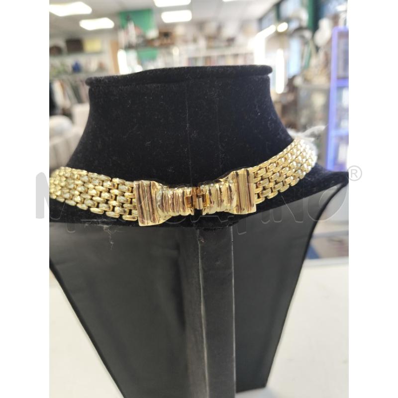 COLLANA DORATA CN PENDENTE NERO  | Mercatino dell'Usato Roma portonaccio 2