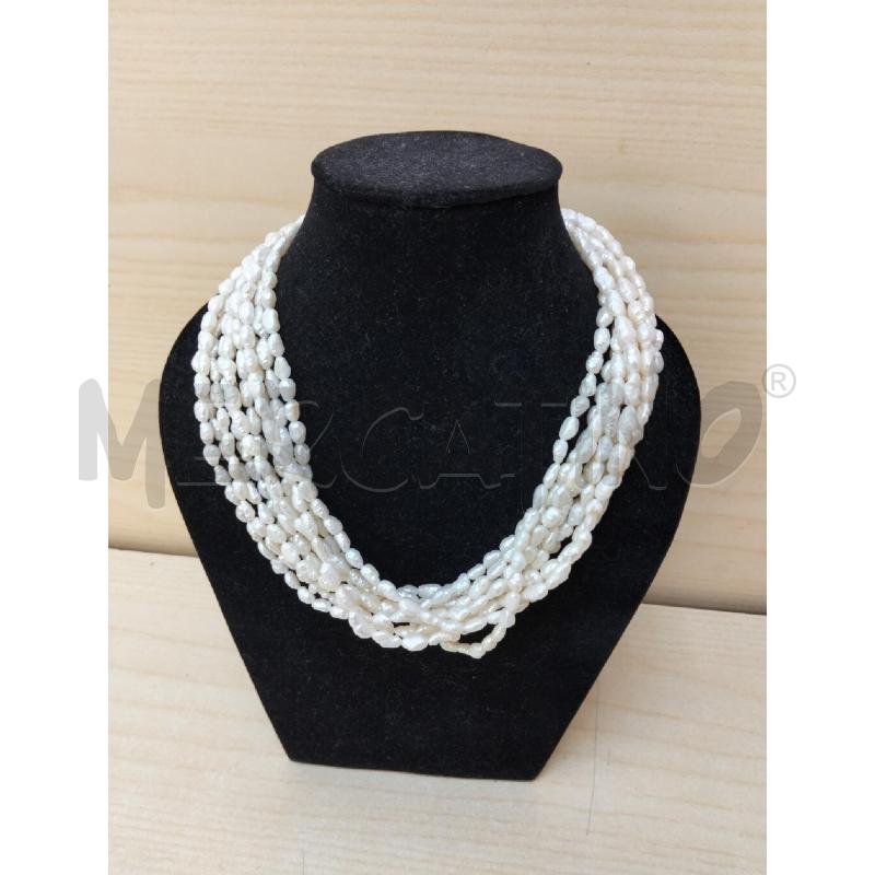 COLLANA MULTI FILI MADRE PERLA | Mercatino dell'Usato Roma portonaccio 1