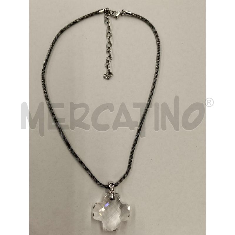 COLLANA SWAROVSKI CROCE CN FILO | Mercatino dell'Usato Roma portonaccio 2