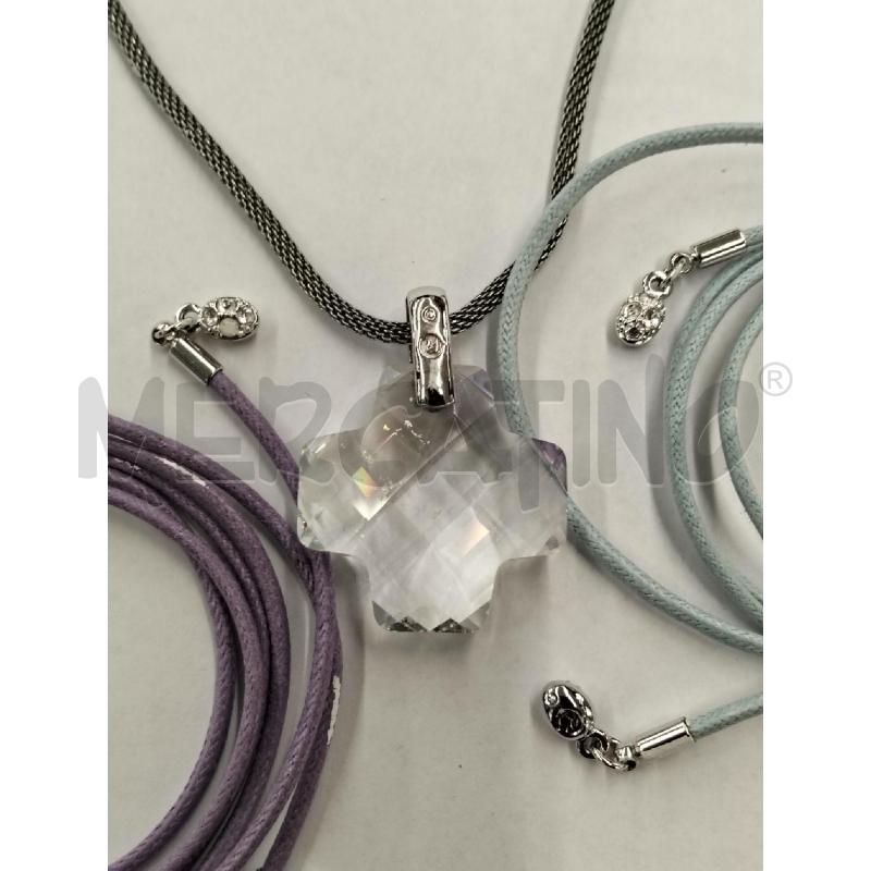 COLLANA SWAROVSKI CROCE CN FILO | Mercatino dell'Usato Roma portonaccio 5