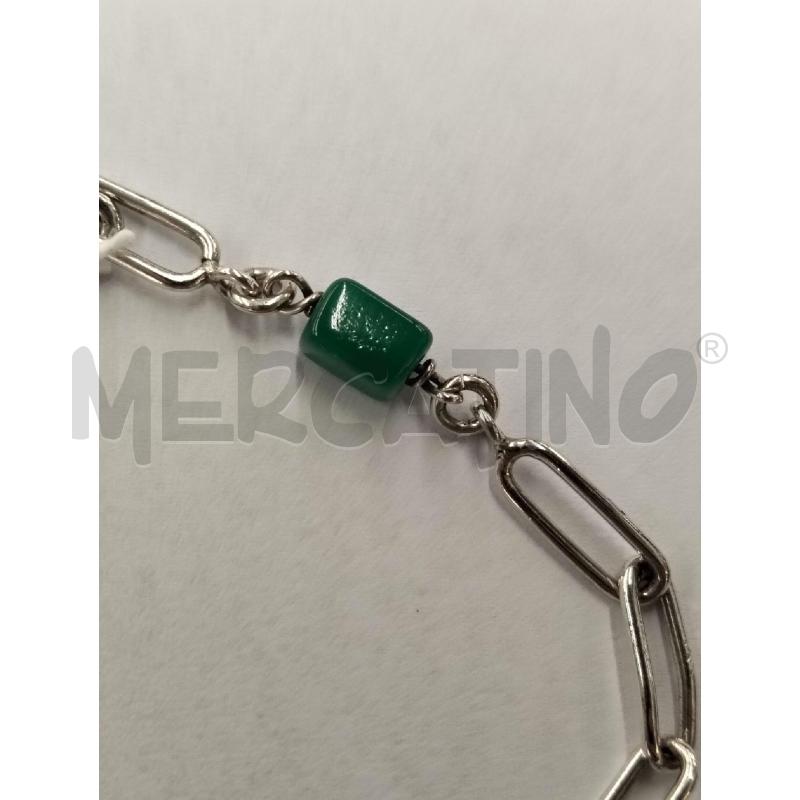 COLLANA  ARG MEDITERRANEO CN VERDE | Mercatino dell'Usato Roma portonaccio 2