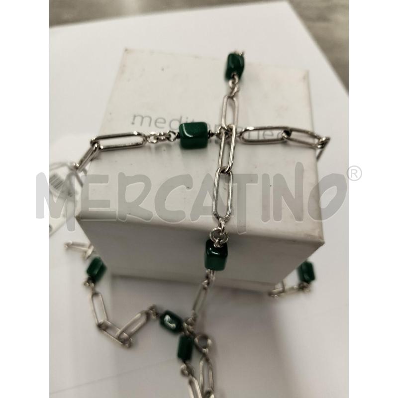 COLLANA  ARG MEDITERRANEO CN VERDE | Mercatino dell'Usato Roma portonaccio 3