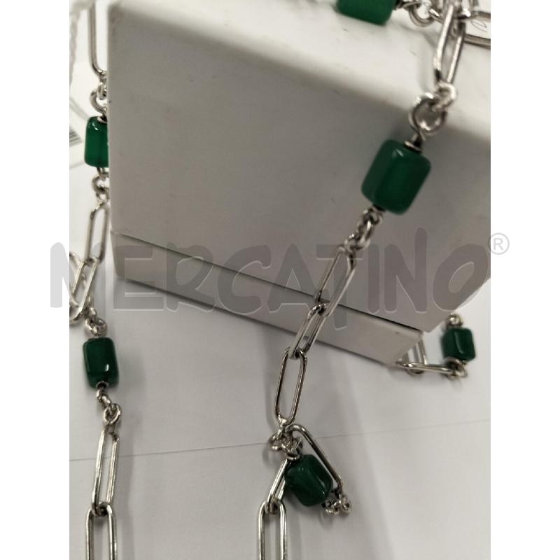 COLLANA  ARG MEDITERRANEO CN VERDE | Mercatino dell'Usato Roma portonaccio 4