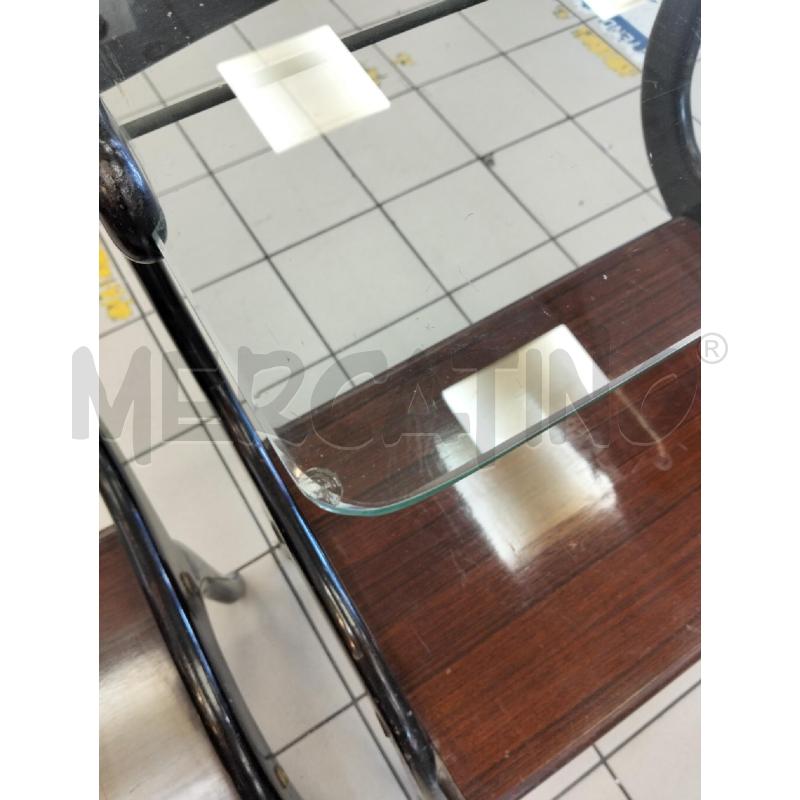COMODINI COPPIA MID CENTURY C VETRO C ALCUNI DIFETTI ESTETICI | Mercatino dell'Usato Roma portonaccio 4