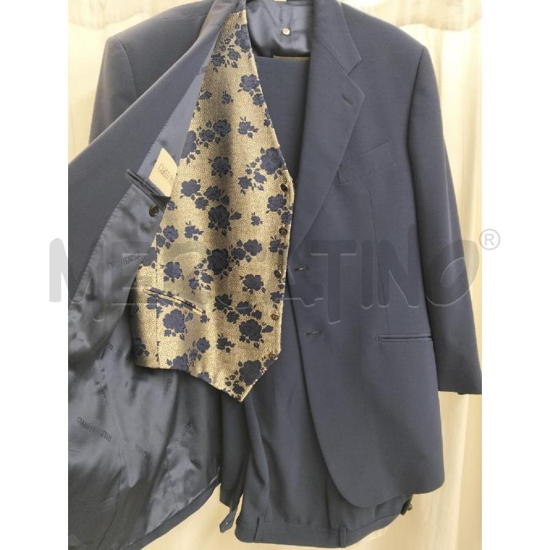 COMPLETO DONNA CARLO PIGNATELLI BLU CN FIORI  | Mercatino dell'Usato Roma portonaccio 2