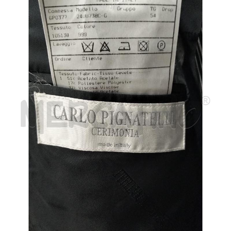 COMPLETO UOMO CARLO PIGNATELLI 3PZ NERO  | Mercatino dell'Usato Roma portonaccio 2