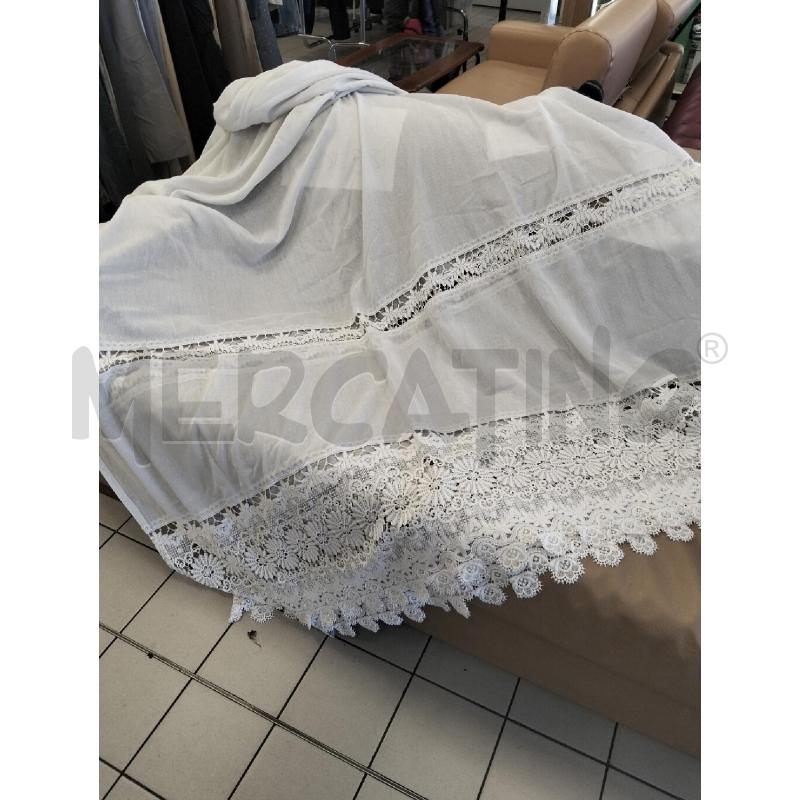 COPPIA TENDE C PIZZO BIANCO | Mercatino dell'Usato Roma portonaccio 1