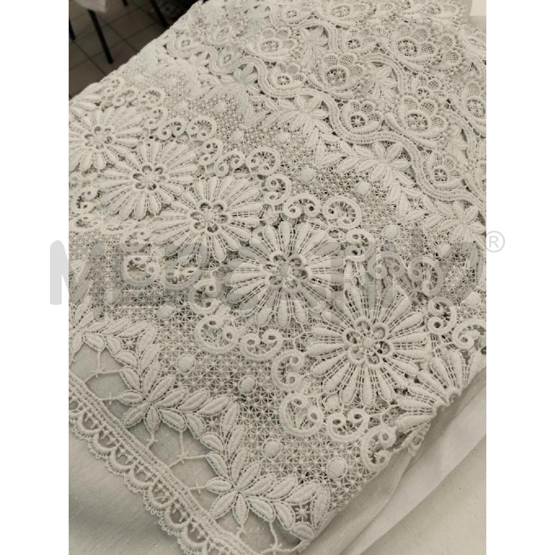 COPPIA TENDE C PIZZO BIANCO | Mercatino dell'Usato Roma portonaccio 4