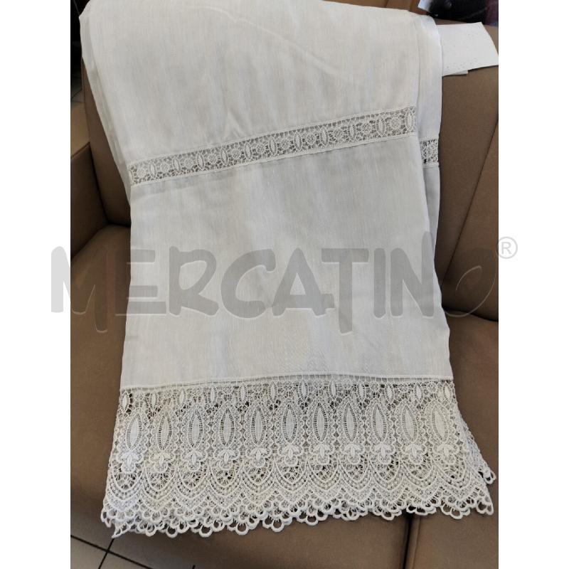 COPPIA TENDE C PIZZO BIANCO | Mercatino dell'Usato Roma portonaccio 1