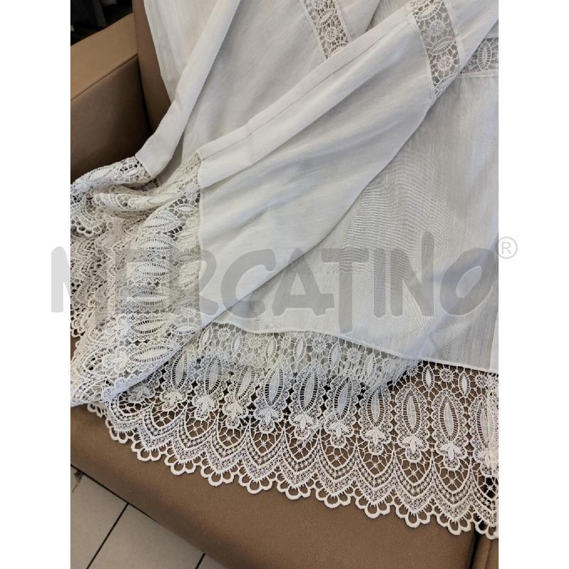 COPPIA TENDE C PIZZO BIANCO | Mercatino dell'Usato Roma portonaccio 2