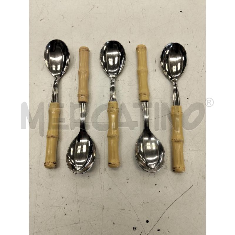 CUCCHIAINI PZ. 5 MANICO BAMBOO | Mercatino dell'Usato Roma portonaccio 1