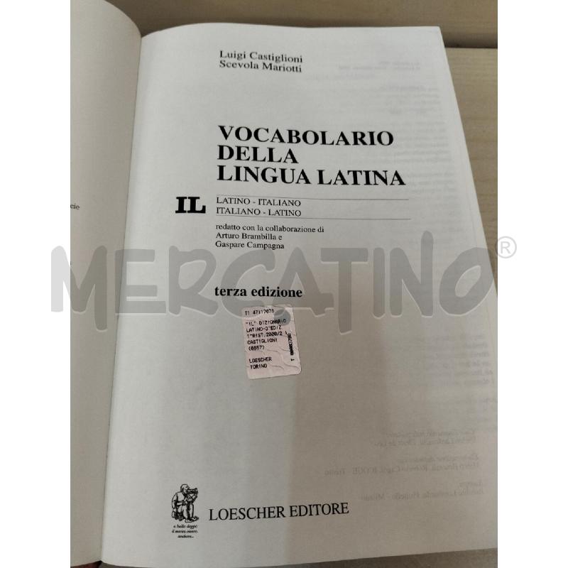 DIZIONATIO LATINO CASTIGLIONI MARIOTTI | Mercatino dell'Usato Roma portonaccio 3